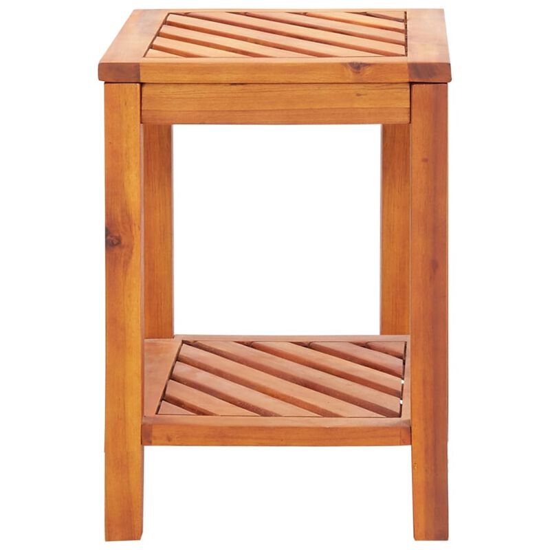 vidaXL Side Table Solid Acacia Wood 17.7"x13"x17.7"