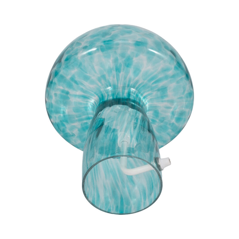11" Spotted Mushroom Lamp, Seafoam image number 5