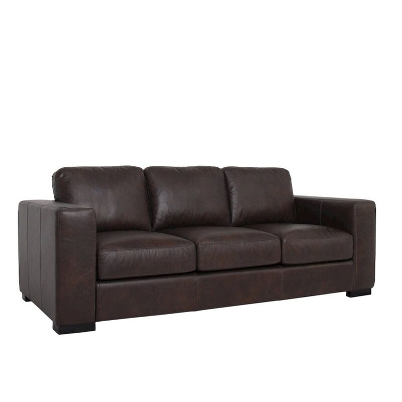 Crafters and Weavers Argento Top Grain Leather Sofa