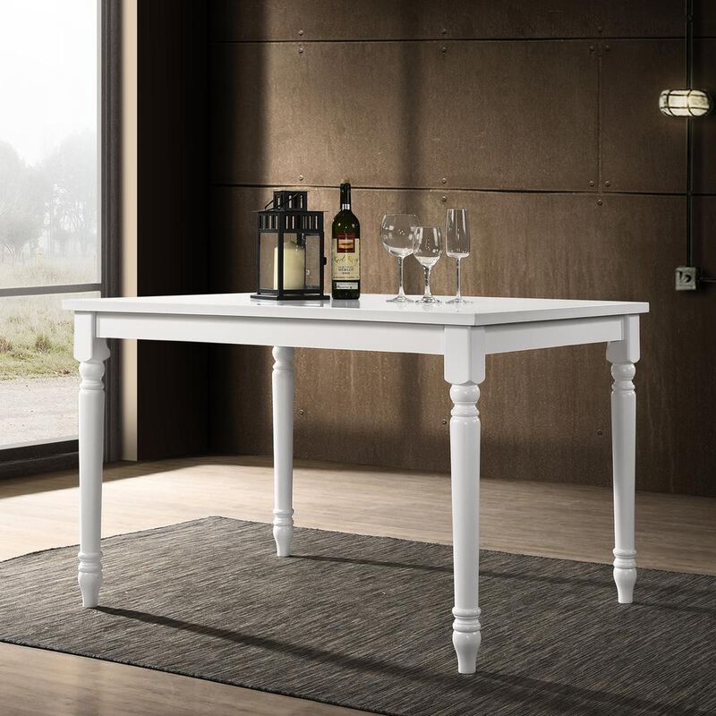 Carolina Living Draven Farmhouse Dining Table - Pure White
