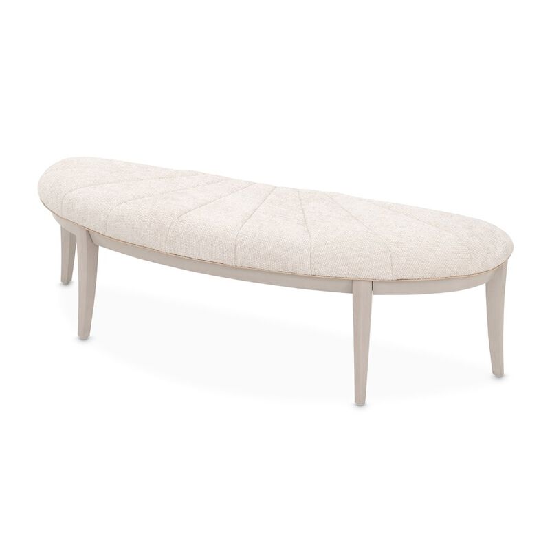 Michael Amini Fantosini Bed Bench - Silver Mist