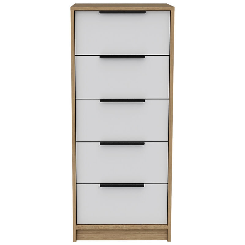 5 Drawers Dresser Maryland, Bedroom, White / Pine