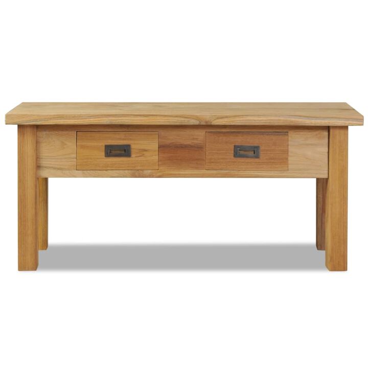 vidaXL Hall Bench Solid Teak 35.4"x11.8"x15.7"