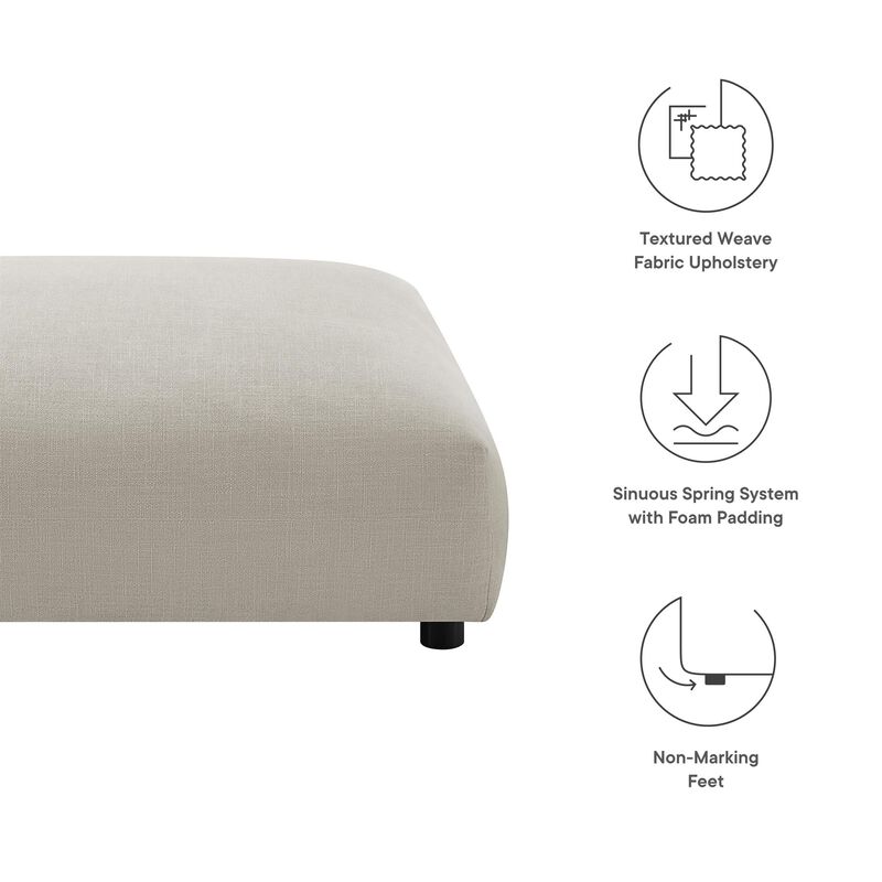Solace Modular Upholstered Fabric Ottoman image number 3