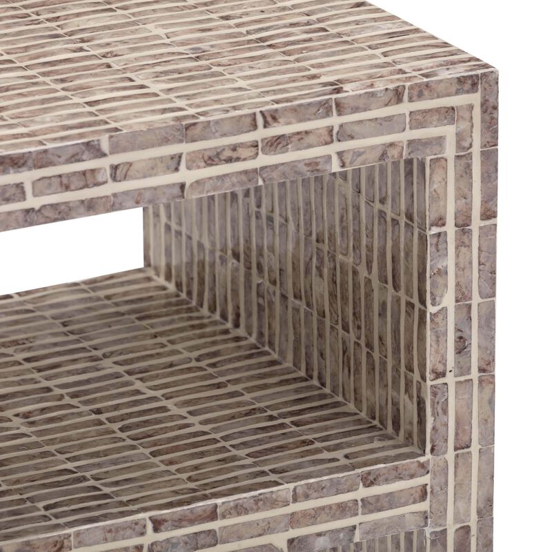 Tov Furniture Derry Lavender Capiz Shell Nightstand image number 5
