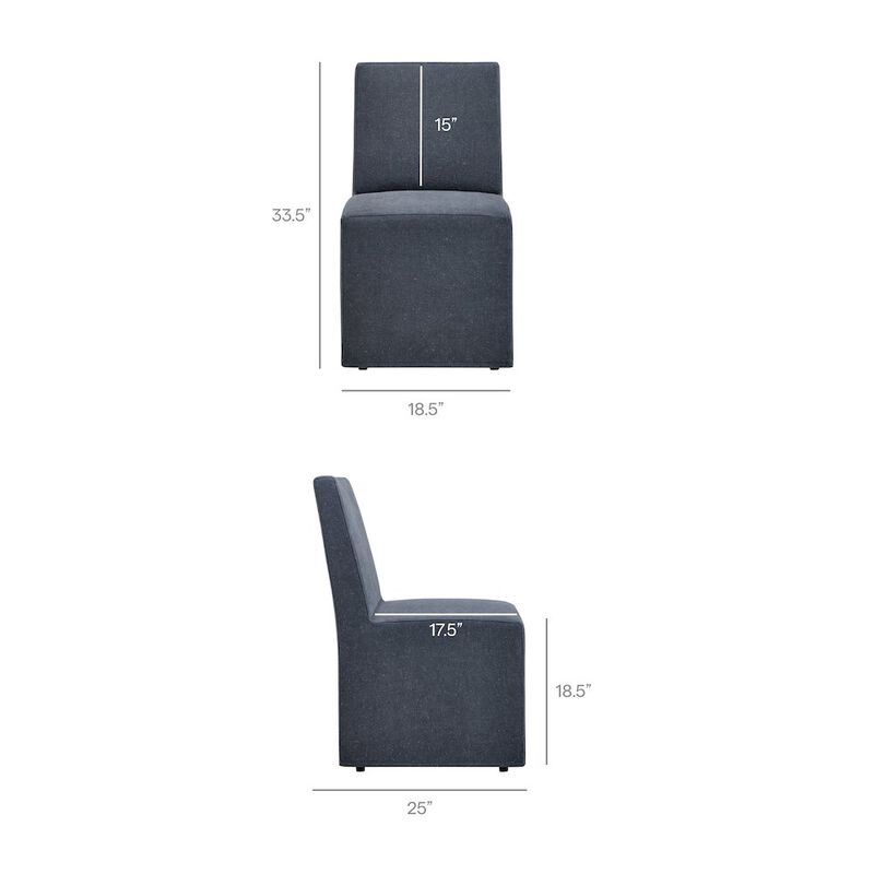 Tessera Upholstered Linen-Blend Slipcovered Dining Chair image number 1