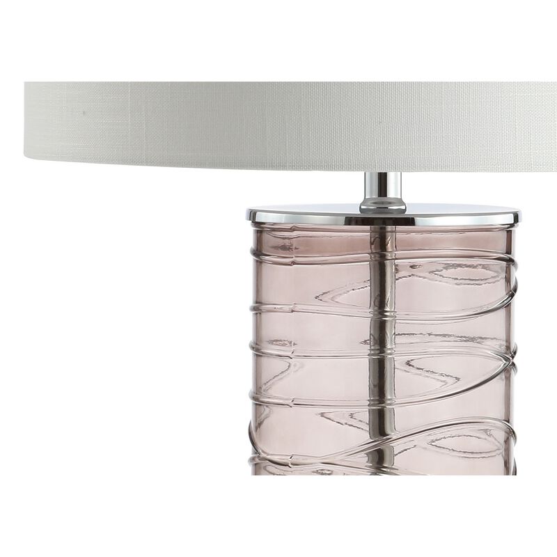 Cole Modern Fused Glass Cylinder LED Table Lamp (Set of 2)