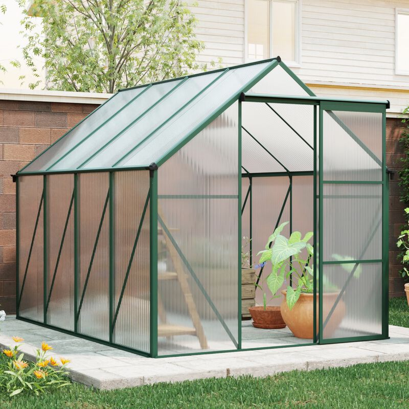 Green-6 x 8 FT Outdoor Patio Greenhouse image number 2