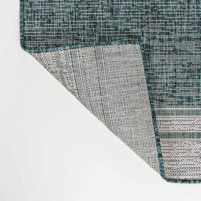 Alda Modern Minimalist Mingled Solid Indoor/Outdoor Area Rug