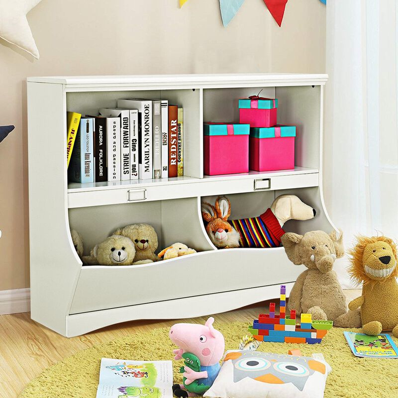 Kids Storage Unit Baby Toy Organizer Children Bookshelf Bookcase