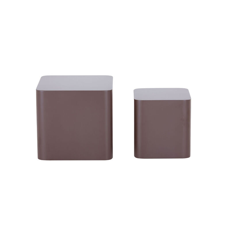 MDF Nesting table set of 2 Chocolate Brown image number 9