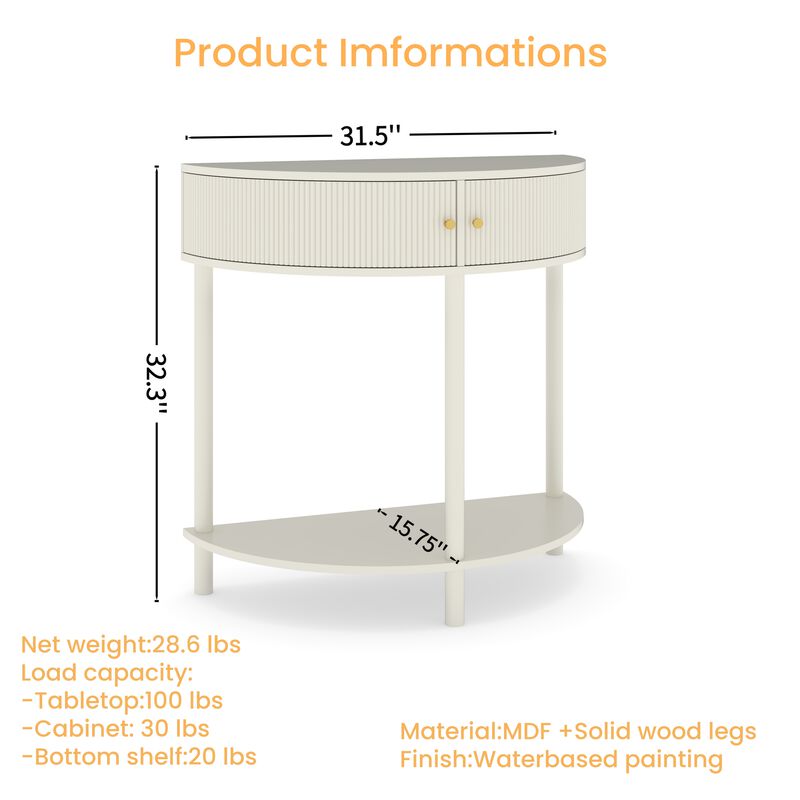 Spamug Demi-Lune Console Table image number 4