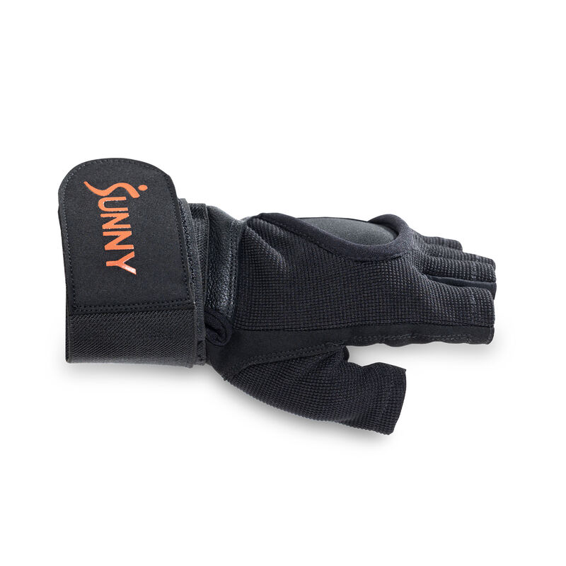 Sunny Health & Fitness Weightlifting Gloves with Built-In Wrist Compression and Padded Palm for Strength Training image number 4