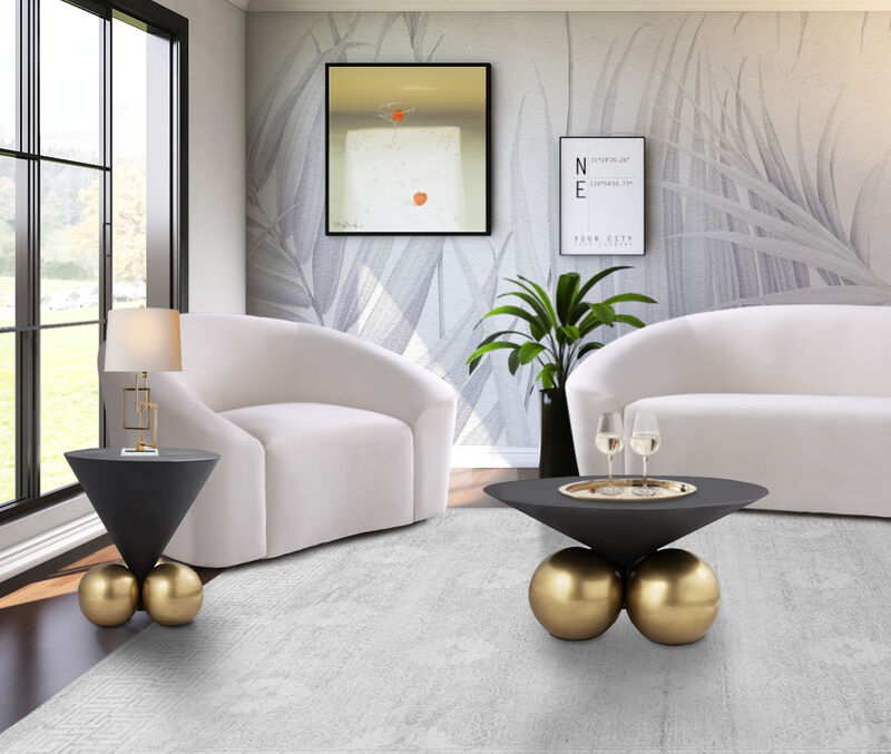 Meridian Furniture Naples Grey Cement Coffee Table image number 6