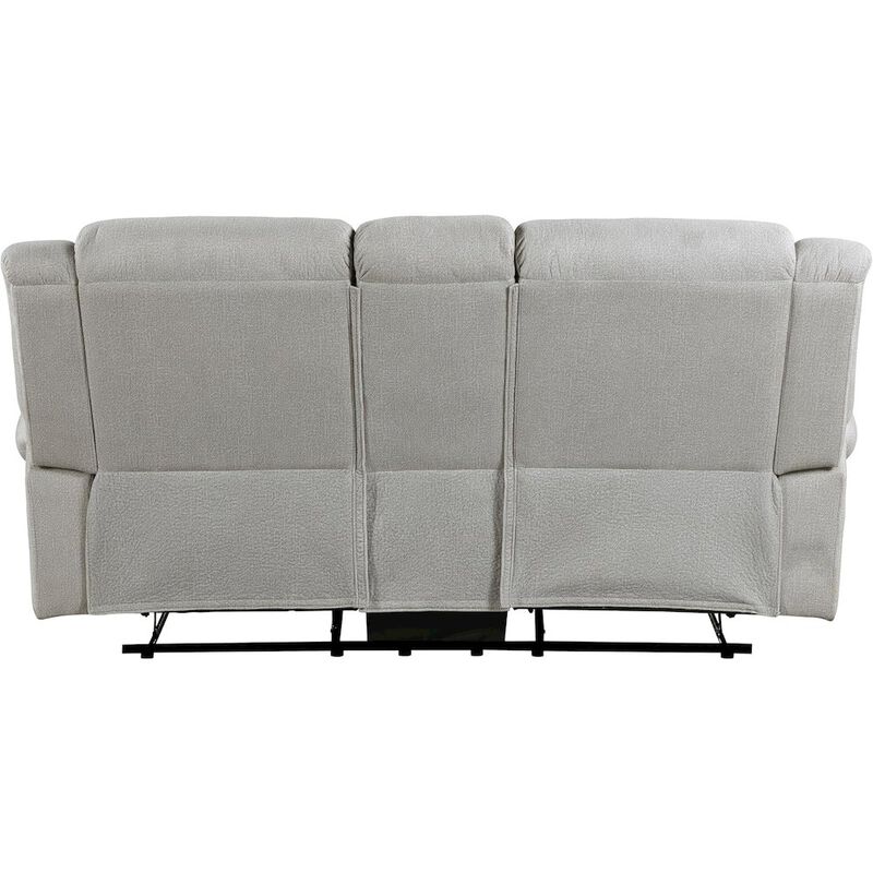 Lexicon Brennen Microfiber Double Reclining Love Seat in Mist