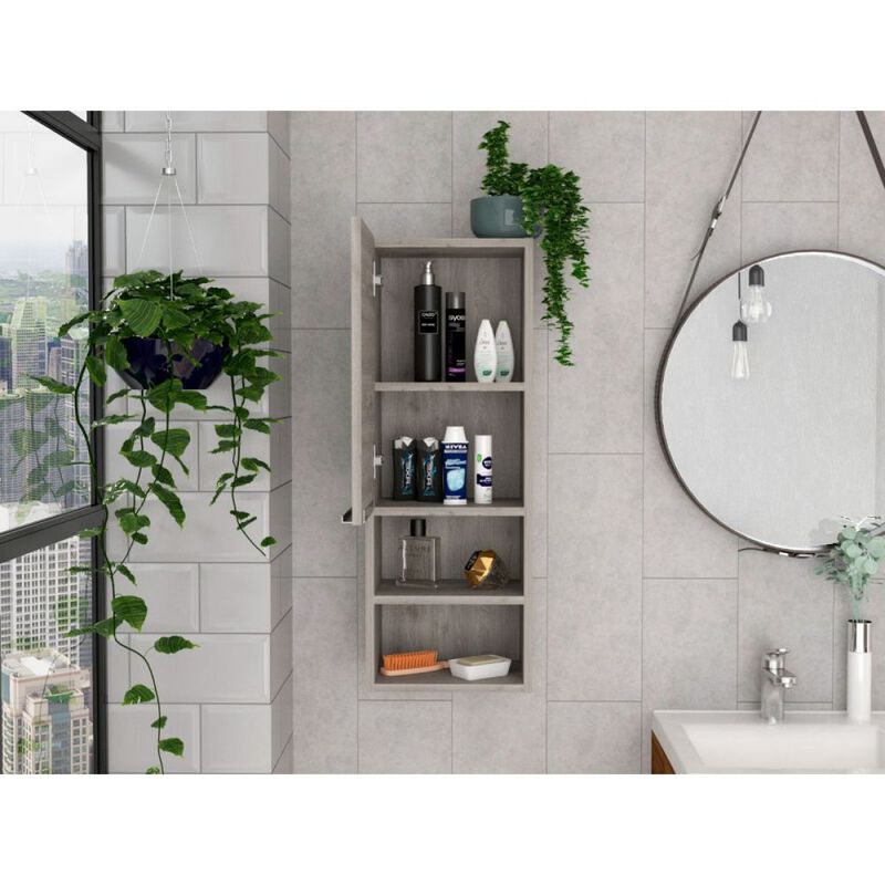 Beardsley 2-Shelf Bathroom Cabinet Light Grey
