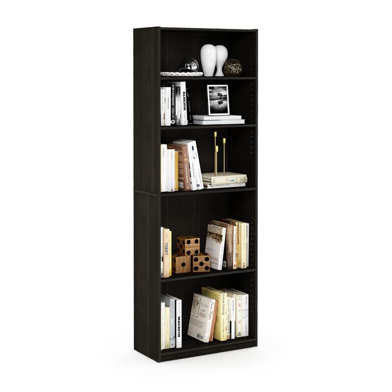 FurinnoFURINNO JAYA Simply Home 5-Shelf Bookcase, 5-Tier, Espresso