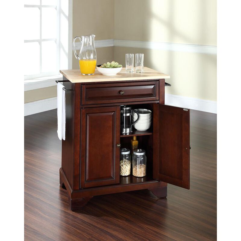Lafayette Wood Top Portable Kitchen Island/Cart