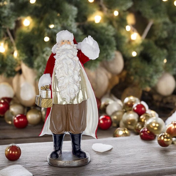 Resin Santa Holding Packages for Holiday Home Decorations