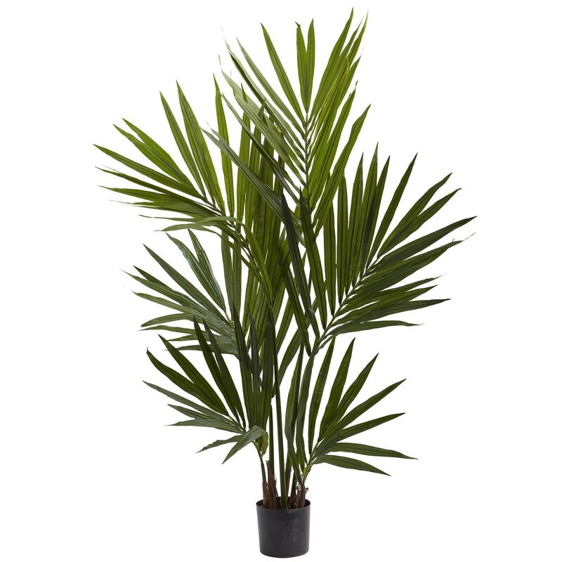 Nearly Natural 4-ft Kentia Palm Tree x 6 w/104 Lvs