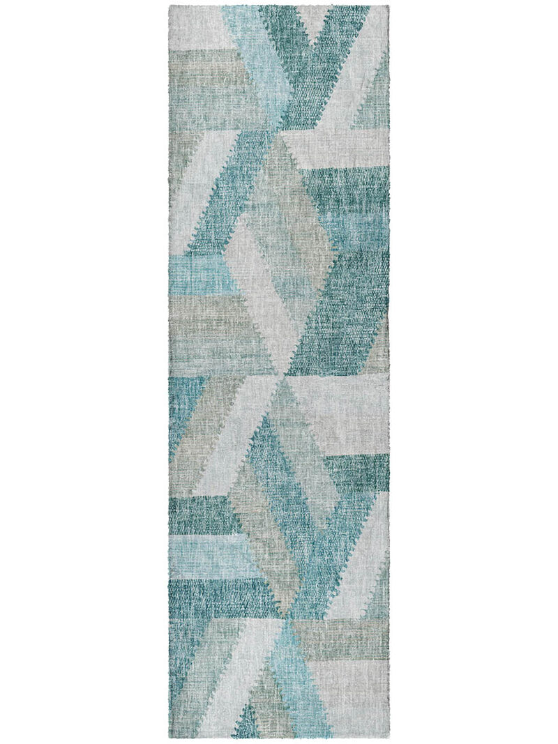 Lorenzo LN1 Teal 2'3" x 7'6" Rug image number 0