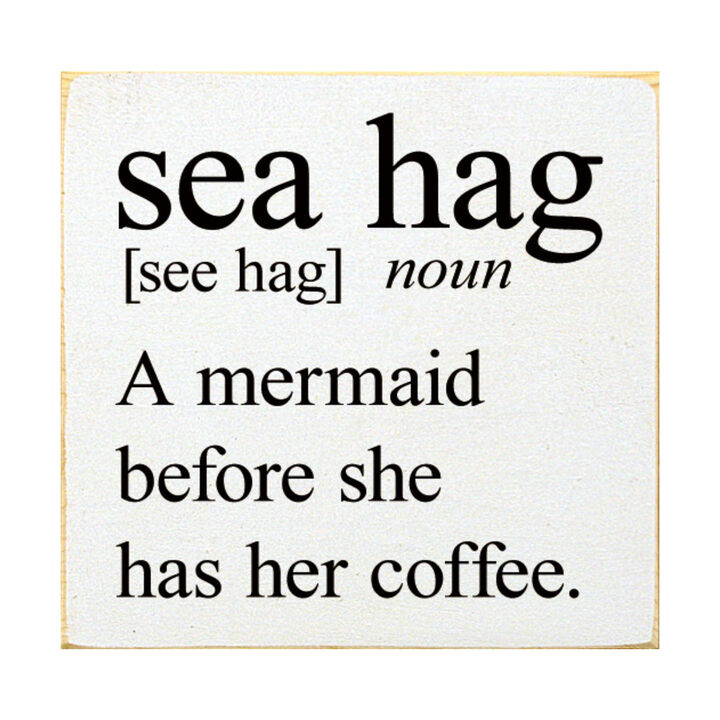 Funny Ocean Theme Wooden Wall Decor Sign for Mermaid Lovers