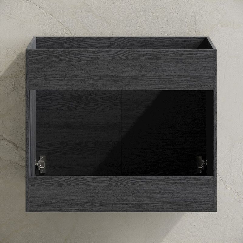 St. Tropez 24" Wall-Mounted Bathroom Vanity Cabinet without Top in Black Oak image number 4