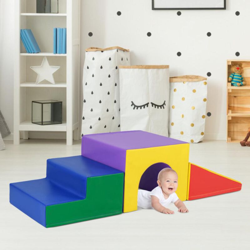 Hivvago Climb and Crawl Foam Block Play Set for Infant Baby