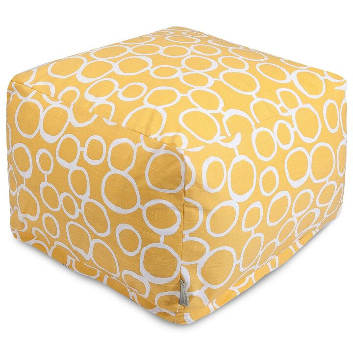Majestic Home Goods Ottoman Pouf Fusion Yellow