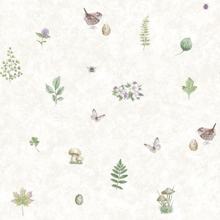Just Kitchens Meadow Spot Purple Lilac Wallpaper G45442