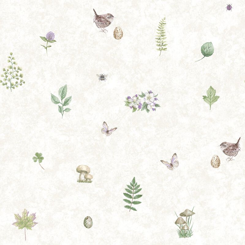 Just Kitchens Meadow Spot Purple Lilac Wallpaper G45442 image number 0