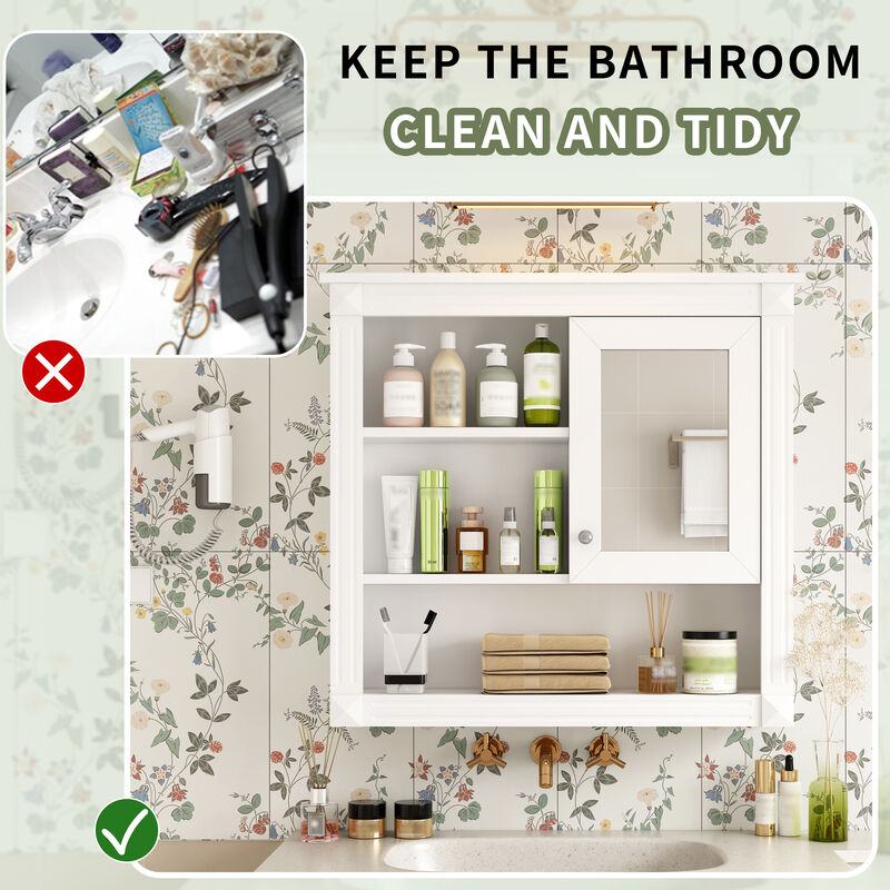 Merax Bathroom Wall Cabinet with Mirror