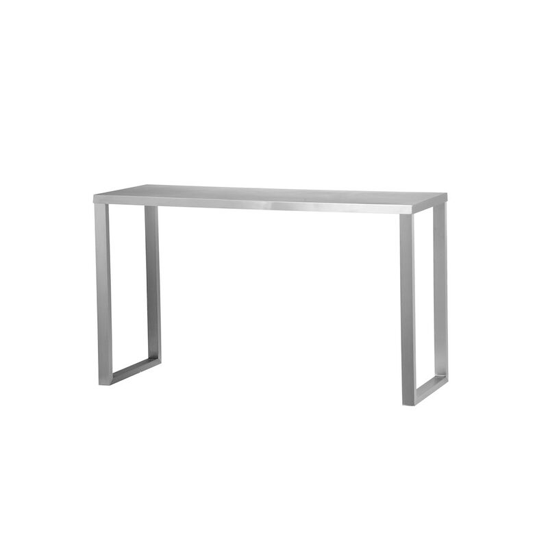 Pangea Home Clark Console Brushed Metal