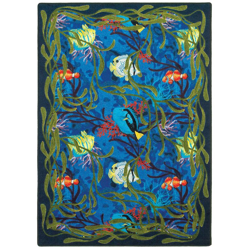 Joy Carpets Kaleidoscope Under the Sea 10'9 x 13'2 Area Rug in Color Multi