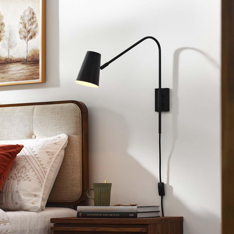 Modway EEI-6532-BLK Faye Metal Wall Sconce, Black image number 6