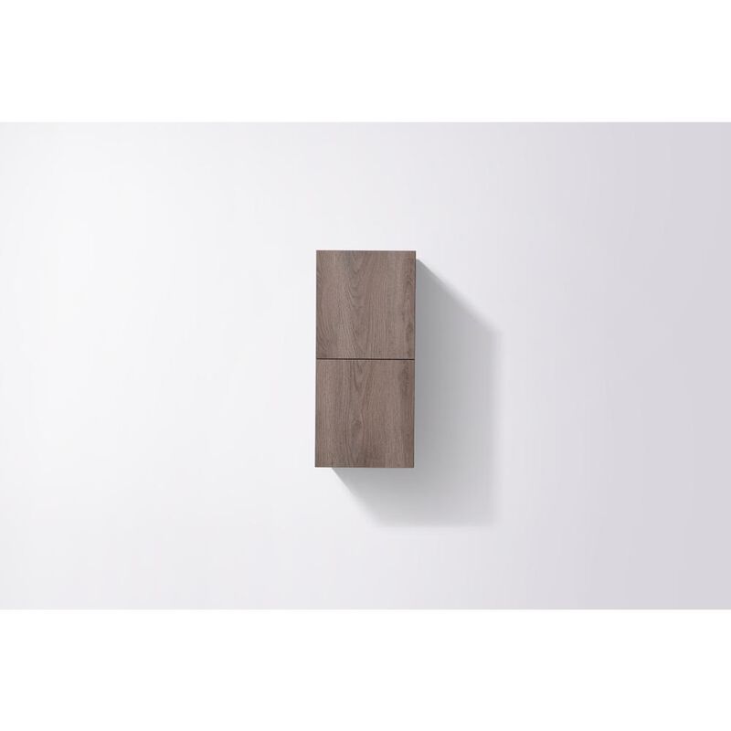 Kubebath 12 Wide by 24 High Linen Side Cabinet With Two Doors in Butternut Wood Finish