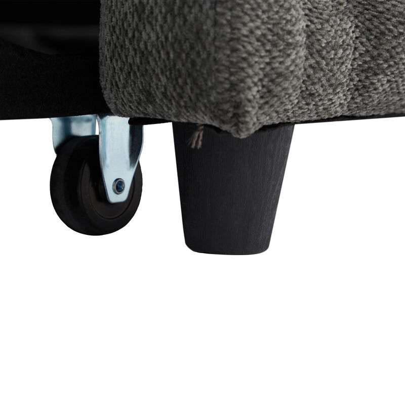 Whisen 52.8" Loveseat Sofa, Pull-out Sofa Bed, Adjustable Backrest, 3 USB Ports and 2 Lumbar Pillows image number 4