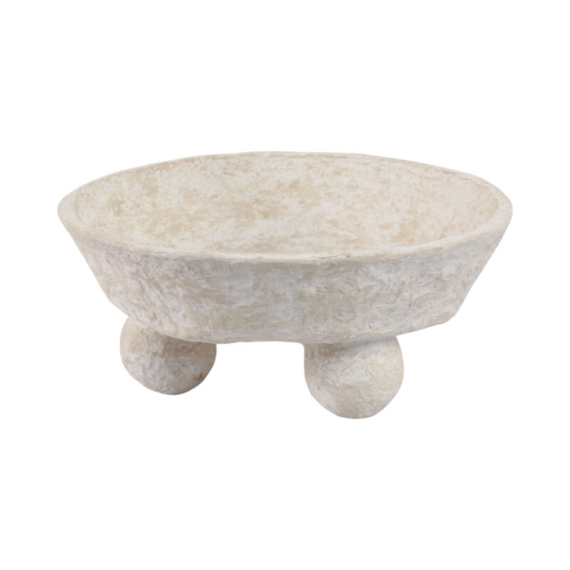 Paper Mache Knobby Footed Bowl image number 1