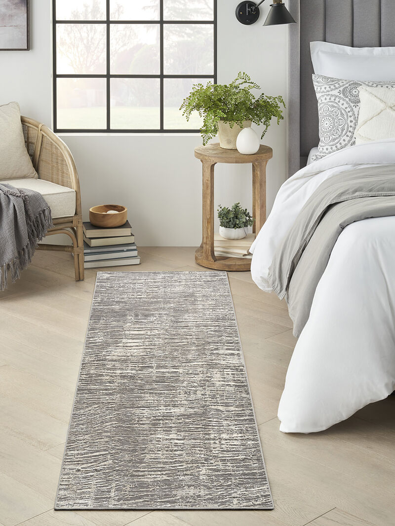 Sustainable Trends SUT01 Ivory/Gray 2'2" x 7'6" Rug