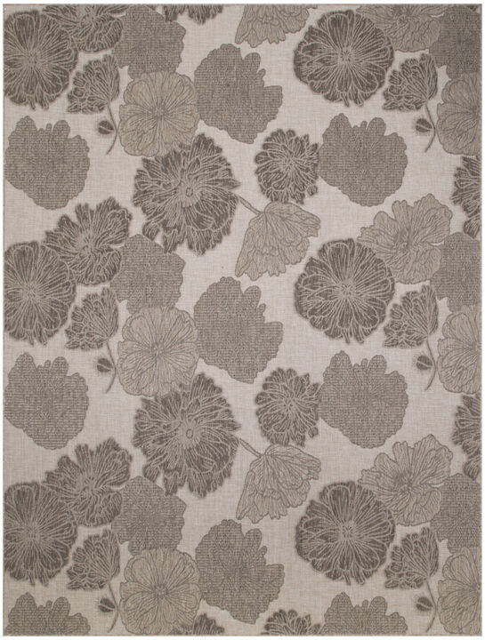 HomeRoots Floral Indoor Outdoor Area Rug