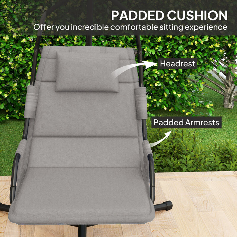 Hivvago Hammock Chair with Stand & Cushion image number 4