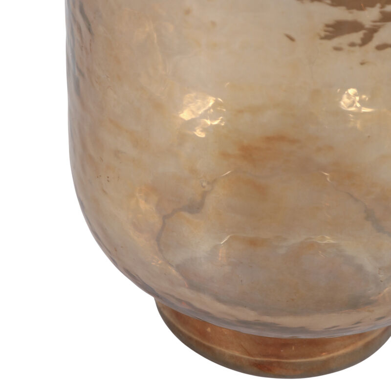 10x5" Luster Glass Hurricane, Clear/brown image number 4