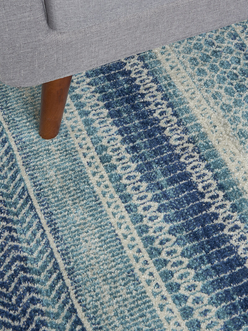 Passion PSN26 Navy/Blue 5' x Round Rug image number 7