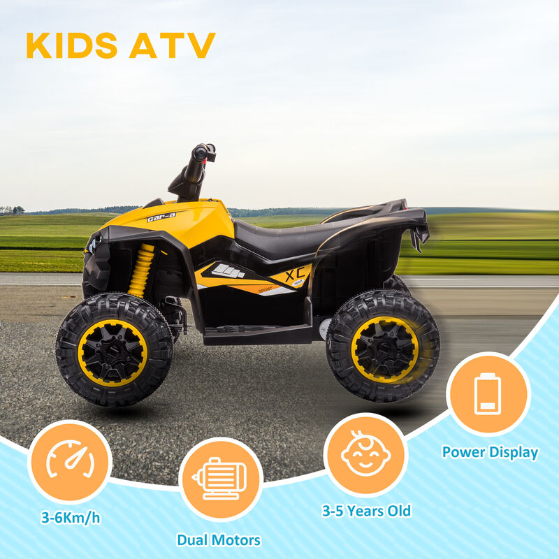 BreeBe Kids Battery Powered ATV Quad with Forward and Reverse image number 3