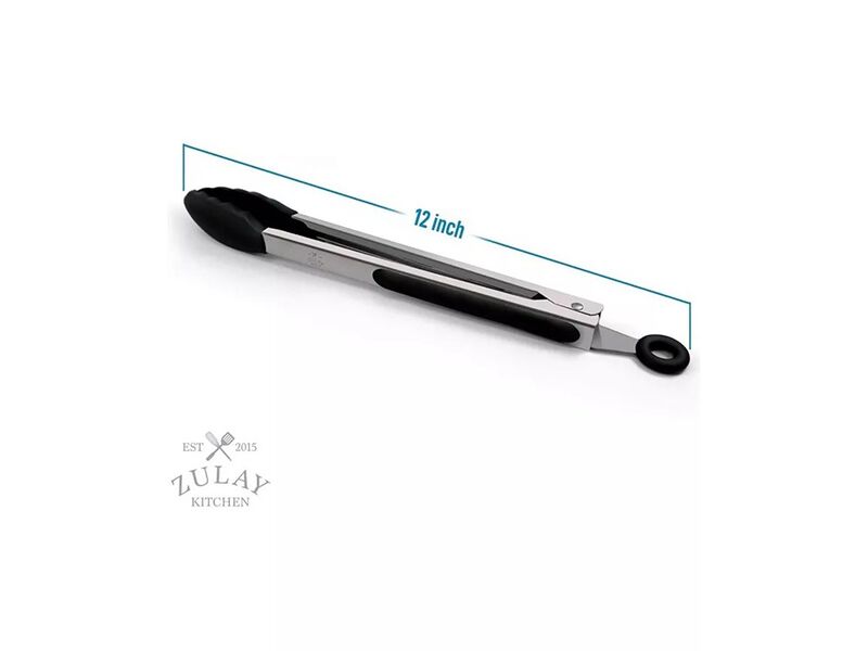 Zulay Kitchen Premium Set of Stainless Steel Tongs 2-Pc. image number 2