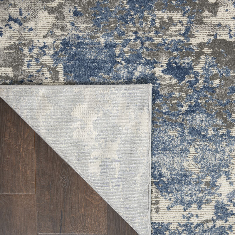 Rustic Textures RUS08 Gray/Blue 5'3" x 7'3" Rug image number 2