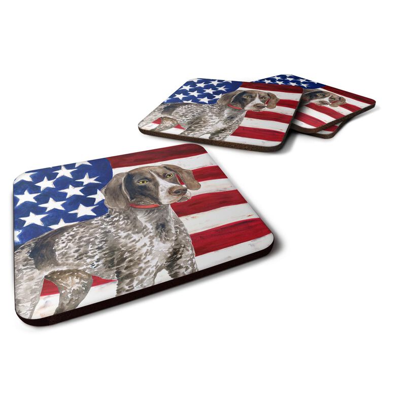 Caroline's Treasures German Shorthaired Pointer Patriotic Decorative coasters, Multicolor