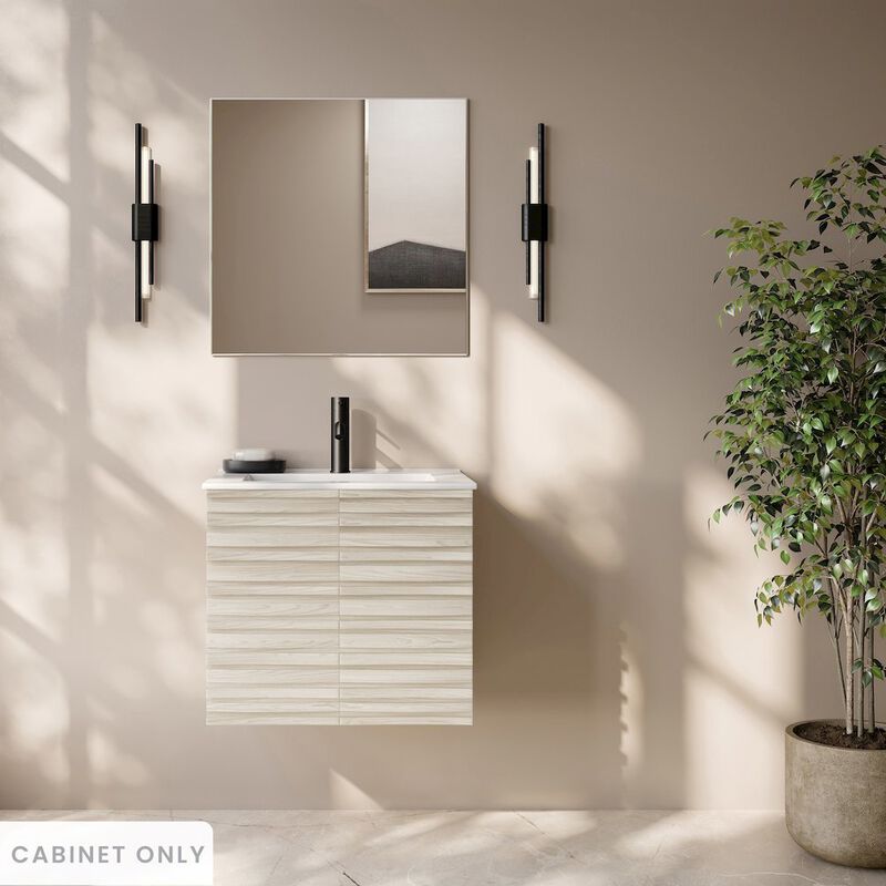 Cascade 24" Wall-Mounted Bathroom Vanity Cabinet without Top in White Oak image number 1