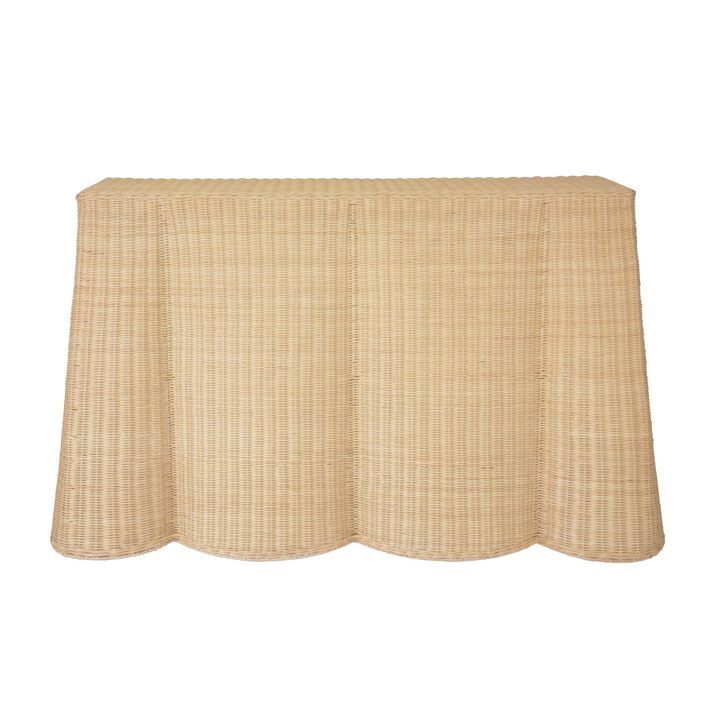 Tov Furniture Egan Natural Rattan Console Table