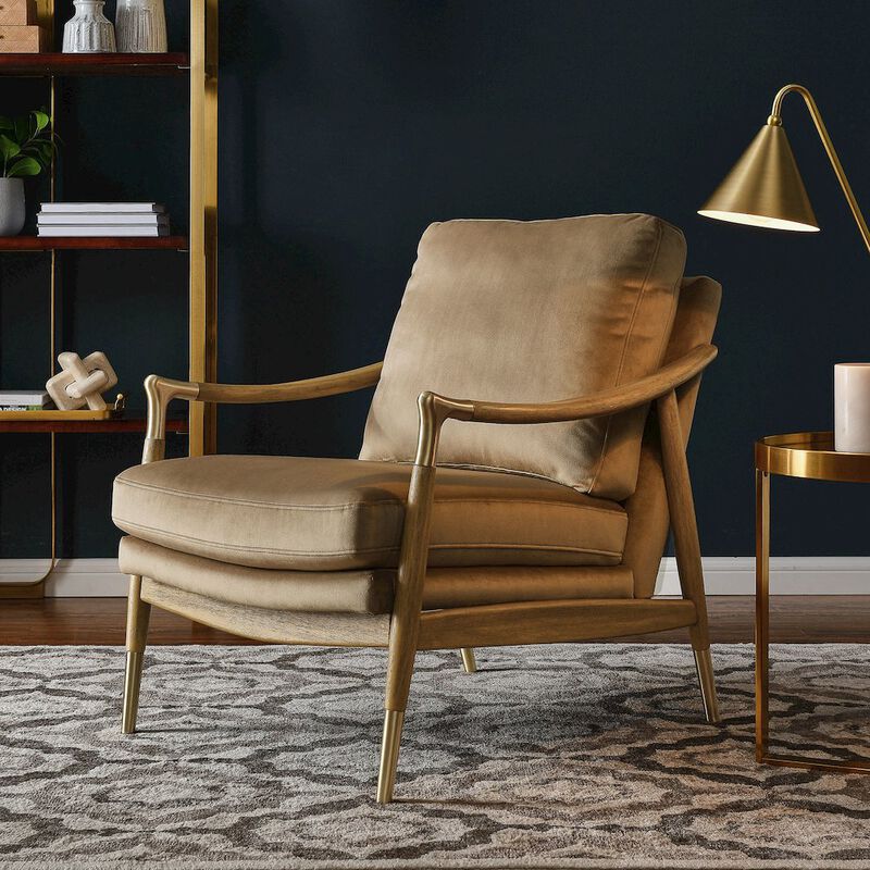 Langford Performance Velvet Accent Armchair image number 7